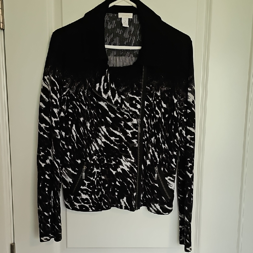 Chico's Black and White Women's Jacket